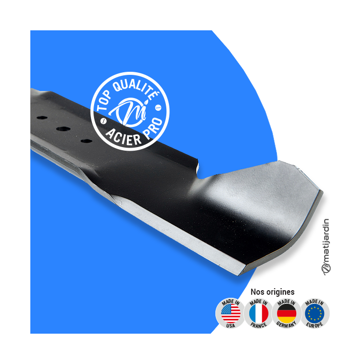 Lame tondeuse pour MTD 1450E. N° 7420507. Coupe 46,5 cm