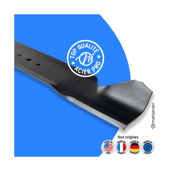 Lame tondeuse pour MTD H165. N° 7420508. Coupe 53,8 cm