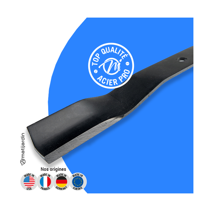 Lame tondeuse pour Bolens RM59. N°181-2140. Coupe  51,3 cm