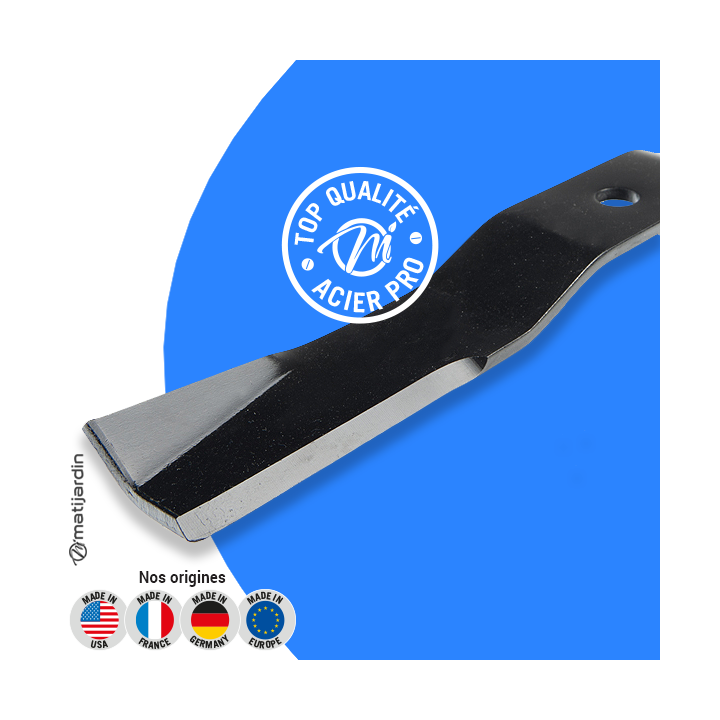 Lame tondeuse pour Woods RM400. N°5081. Coupe 42,5 cm