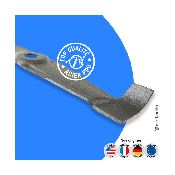 Lame tondeuse pour Stiga. N° 1111-9091-01. Coupe 53 cm