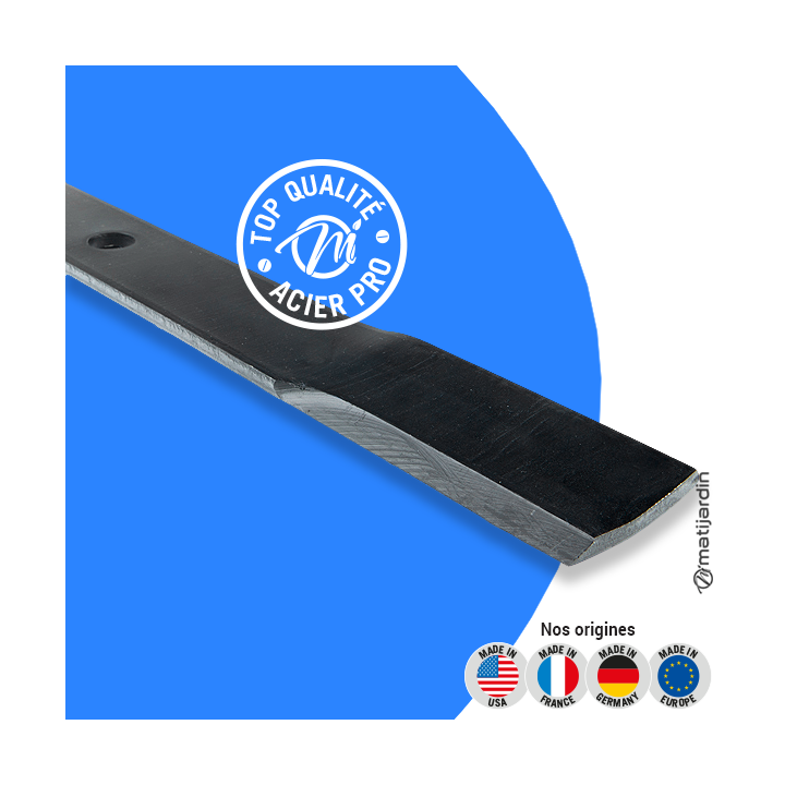 Lame tondeuse pour John Deere. N°  AM102401. Coupe 63 cm