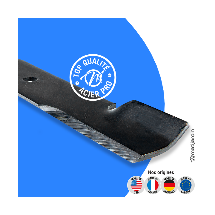 Lame tondeuse pour Sabo. N° 48184. Coupe 42 cm