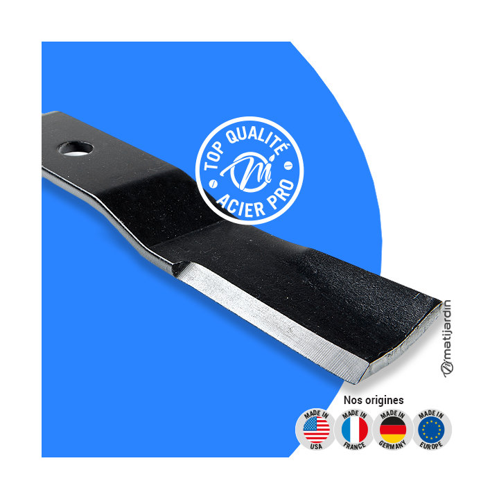 Lame tondeuse pour Iseki SSM54, SF200. N° 8657.306.003.00. Coupe 47,3 cm