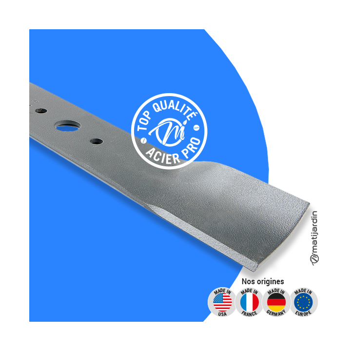 Lame tondeuse pour Castelgarden NG414. N° 81004233/0. Coupe 38,6 cm