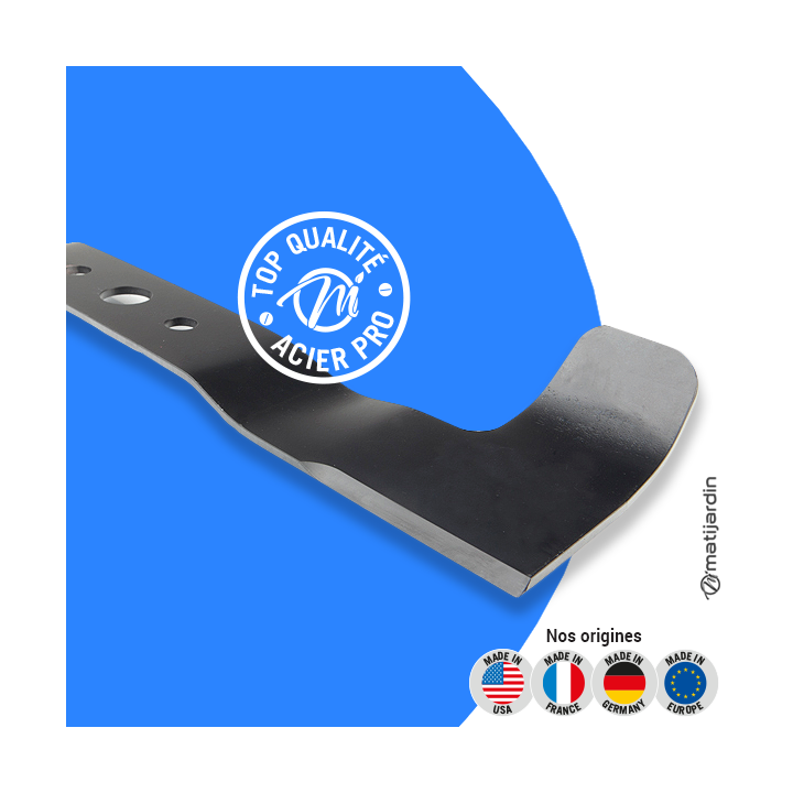 Lame tondeuse pour Honda HRB2150. N° BUN193. Coupe 52,6 cm