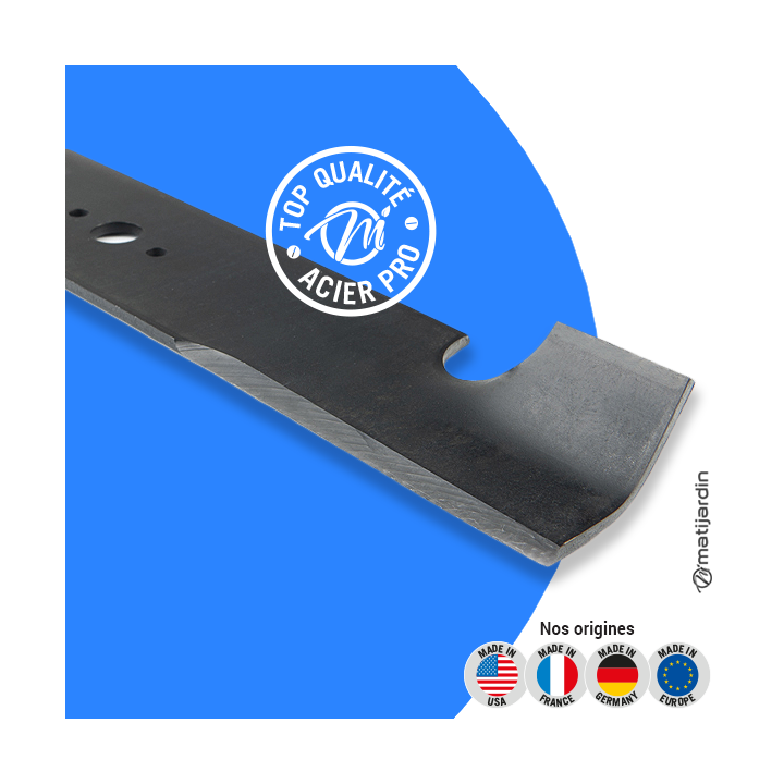 Lame tondeuse pour Husqvarna 32". N° 76675. Coupe 41,2 cm