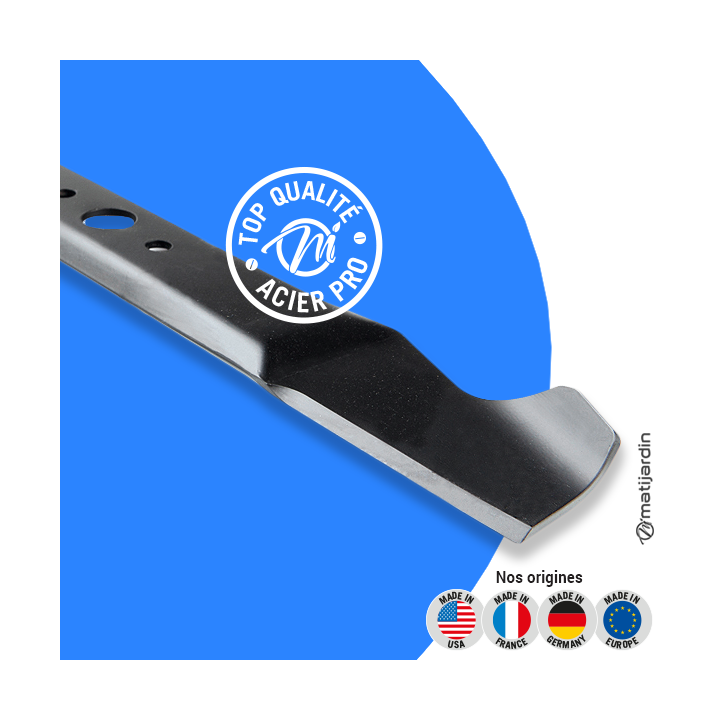 Lame tondeuse pour MTD. N° 942-0618. Coupe  45,8 cm