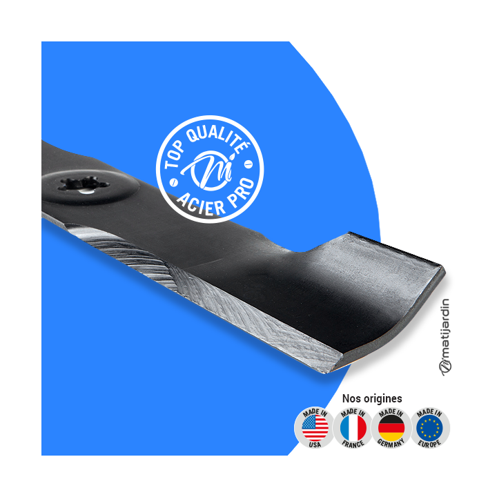 Lame tondeuse pour AYP/Roper. N° 180054. Coupe 42,5 cm