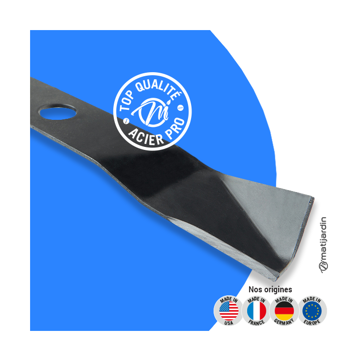Lame tondeuse pour Stiga. N° 1111-2759-01. Coupe 32,2 cm