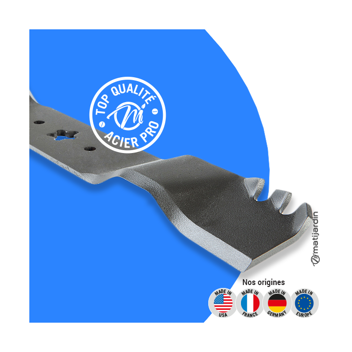 Lame tondeuse pour Husqvarna 38". N° 138497. Coupe 49 cm