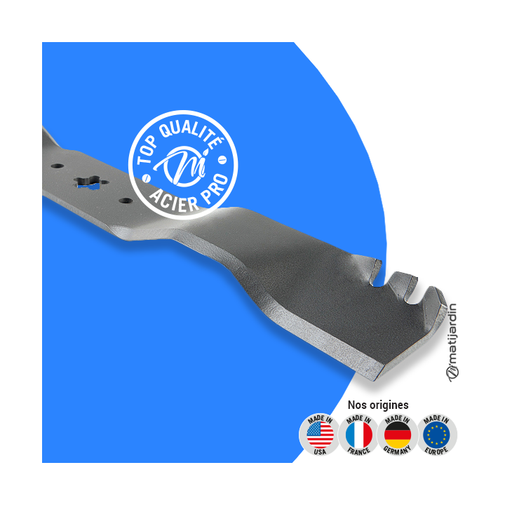 Lame tondeuse pour Husqvarna 42". N° 138498. Coupe 53,5 cm