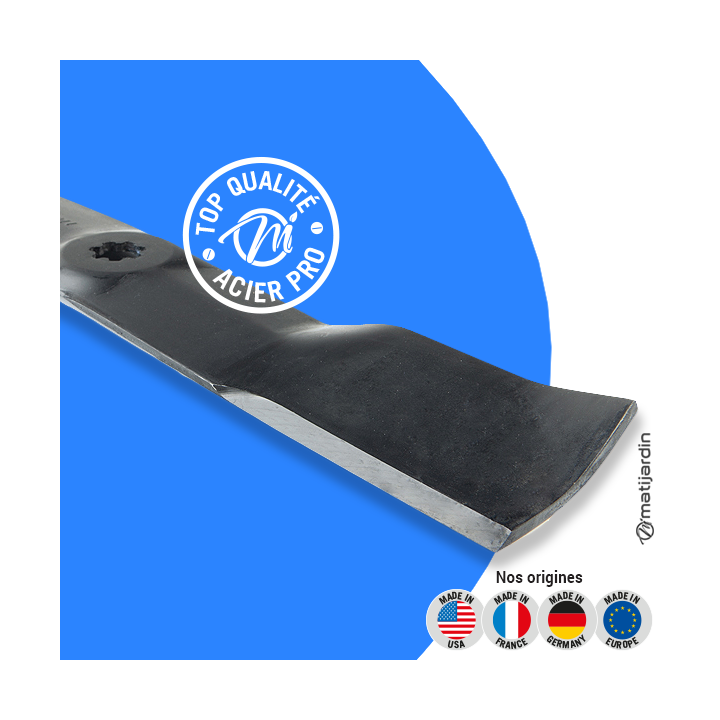 Lame tondeuse pour John Deere Riders LA150. N° GY20684. Coupe 47,3 cm