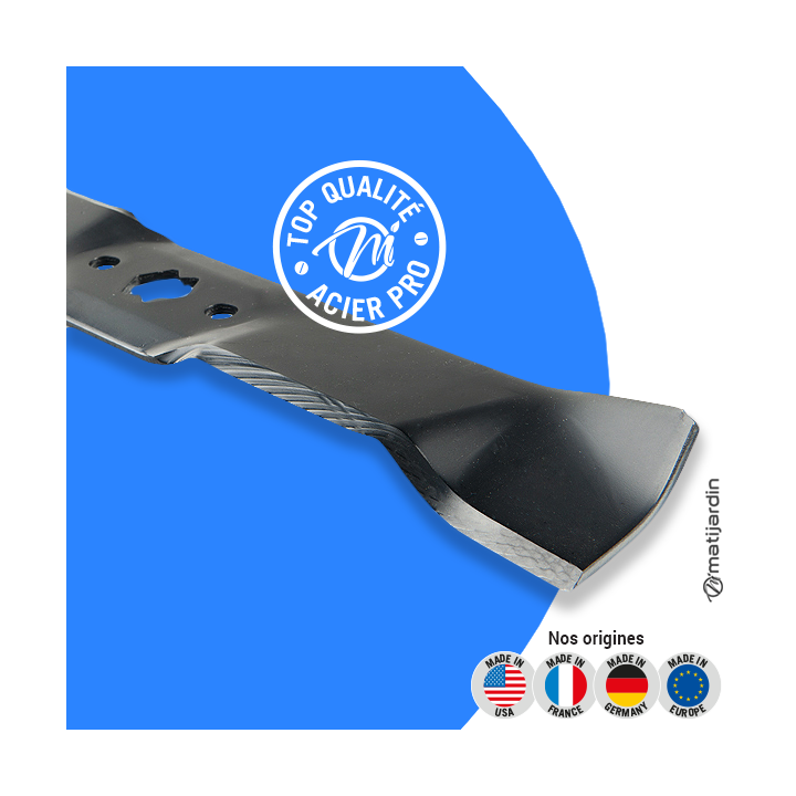 Lame tondeuse pour MTD 800. N° 942-0611. Coupe 41,3 cm