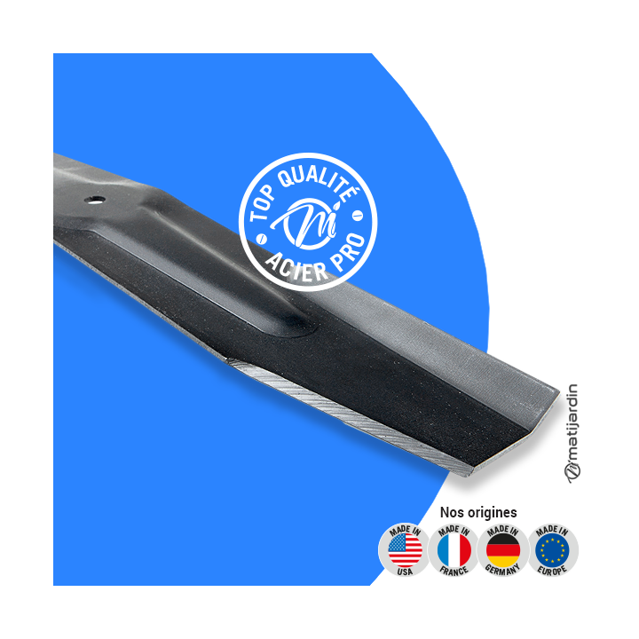 Lame tondeuse pour Bernard moteur BM4. N°12806. Coupe 53 cm