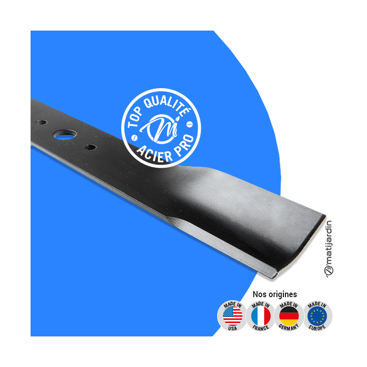 Lame tondeuse pour Castelgarden S474L. N° 81004385. Coupe 44,5 cm