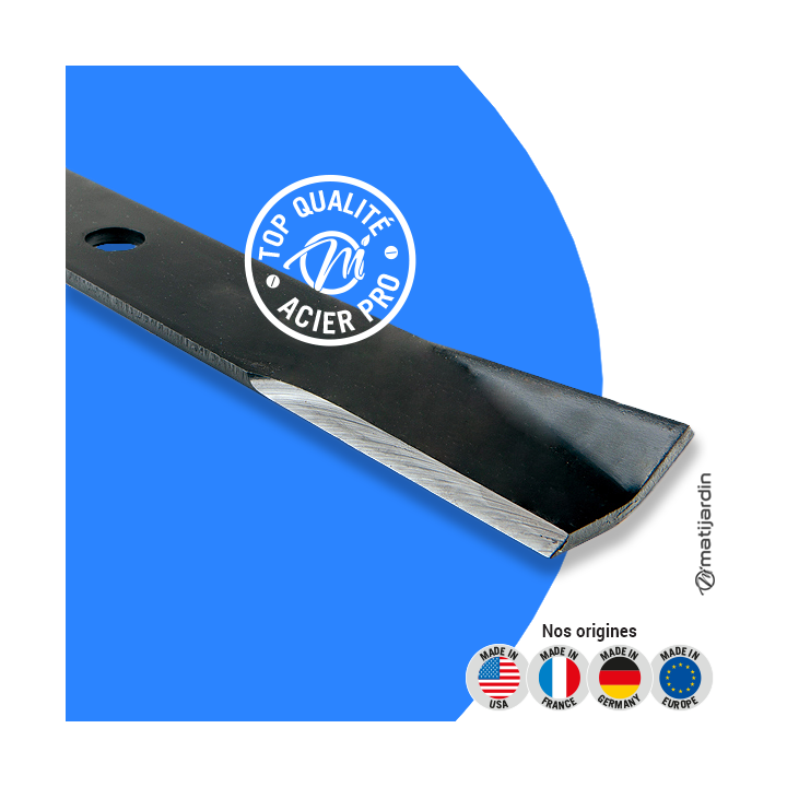 Lame tondeuse pour John Deere 300. N° M41967. Coupe 41 cm