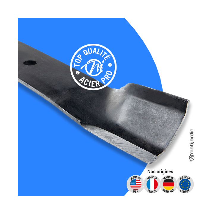 Lame tondeuse pour John Deere 180. N° M84472. Coupe 49,5 cm