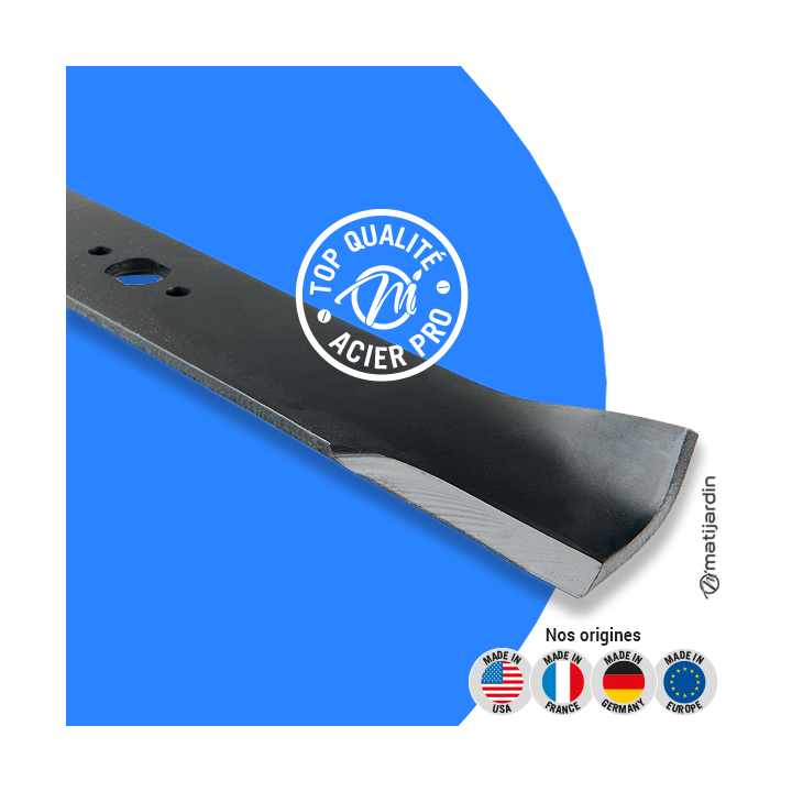 Lames tondeuses x 3 pour Wheel horse. N° 6758. Coupe 41 cm