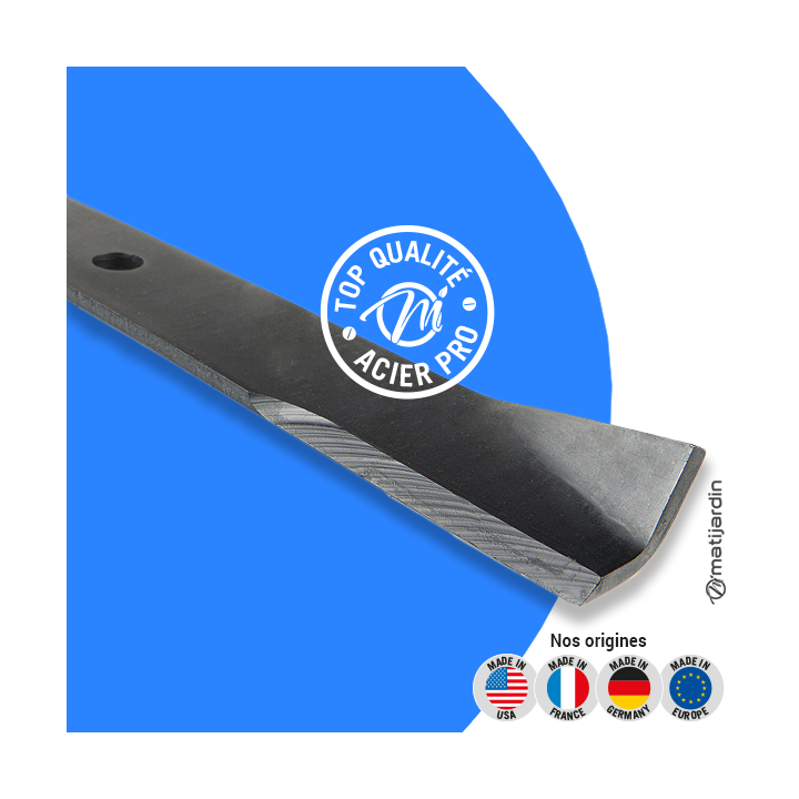 Lame tondeuse pour Gravely 50". N° 8899300. Coupe 43 cm