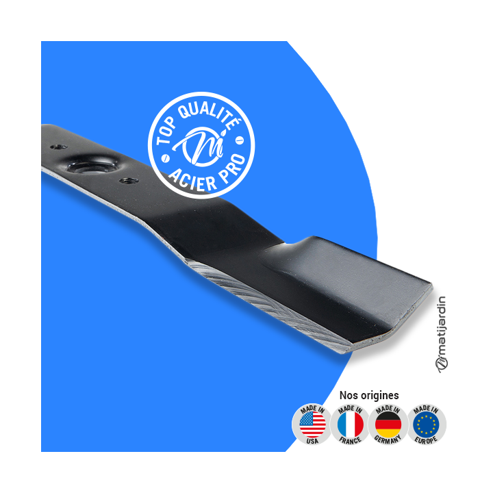 Lame tondeuse pour Kaaz LM535. N° 91014159. Coupe 53 cm