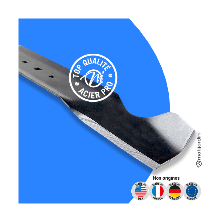 Lame tondeuse pour MTD 1365. N° 7420323. Coupe 49 cm