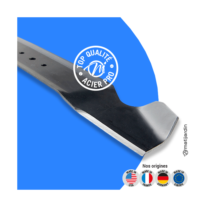 Lame tondeuse pour MTD F145. N° 942-0499A. Coupe 54 cm