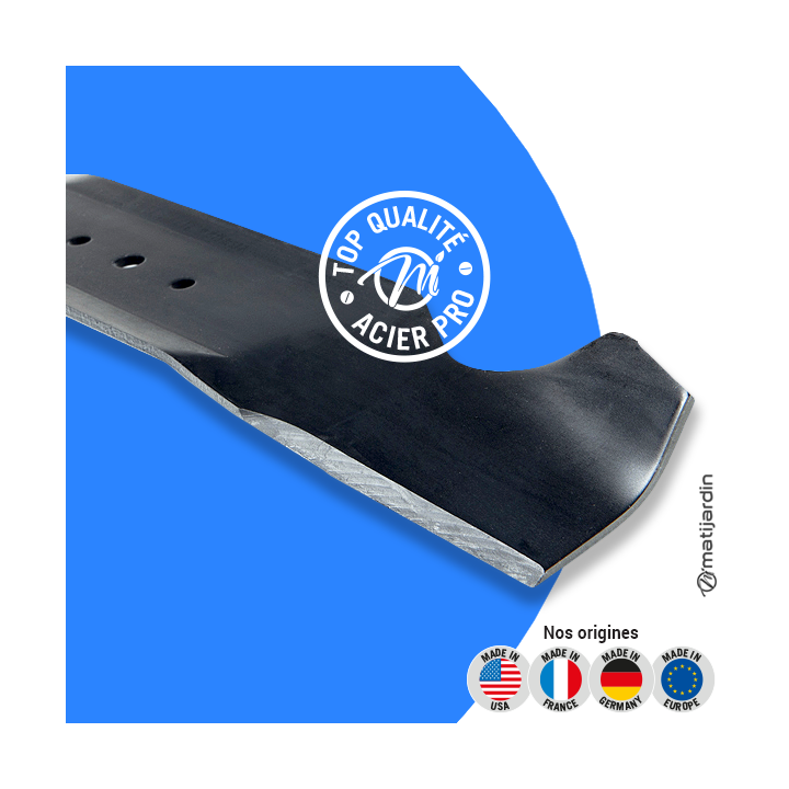 Lame tondeuse pour MTD B125. N° 942-0496A. Coupe 46 cm