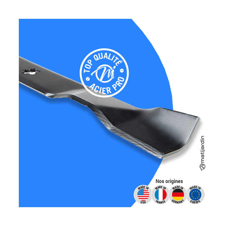 Lame tondeuse pour Bernard loisirs BL1342LTG. N° 138498. Coupe  53 cm