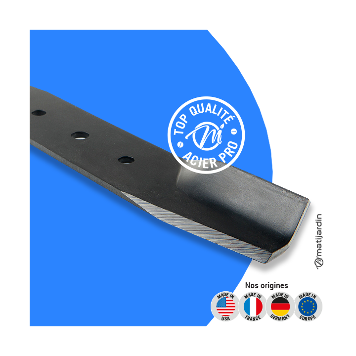 Lame tondeuse pour Stiga Villa 808E. N° ST1134-1452-01. Coupe 31,5 cm