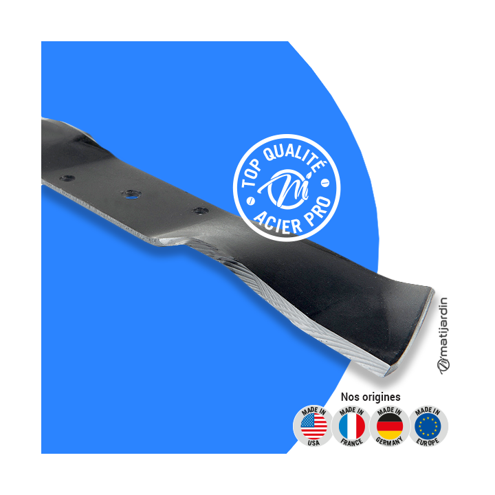 Lame tondeuse pour Stiga Park 100M. N° 1134245001. Coupe 38,5 cm