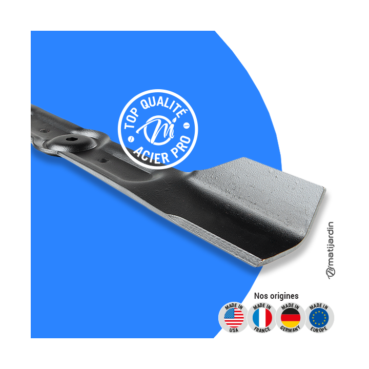 Lame tondeuse pour Viking A4016-030. N° 61217020100. Coupe 51,5 cm