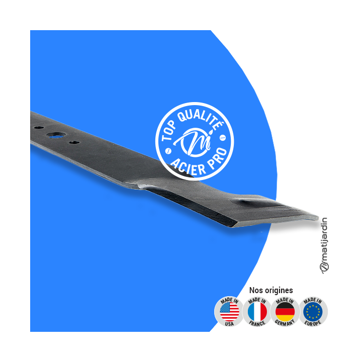 Lame tondeuse pour Honda HF2216. N° CG82004340H0. Coupe 52 cm