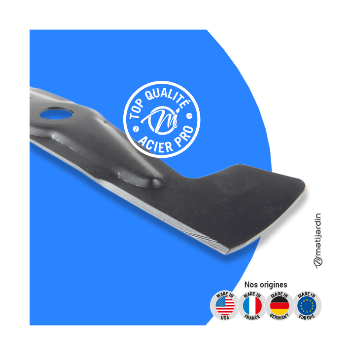 Lame tondeuse pour Sabo 47-4A. N° SAA33214. Coupe 46,9 cm