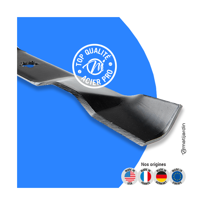 Lame tondeuse pour AYP/Roper 38". N° 134148. Coupe 49 cm