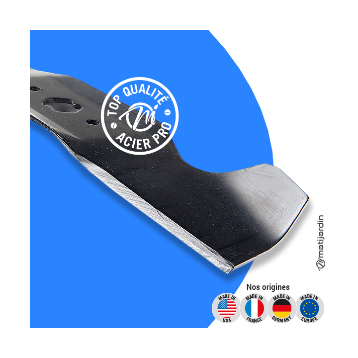 Lame tondeuse pour MTD GT600. N° 7420543. Coupe 37,6 cm