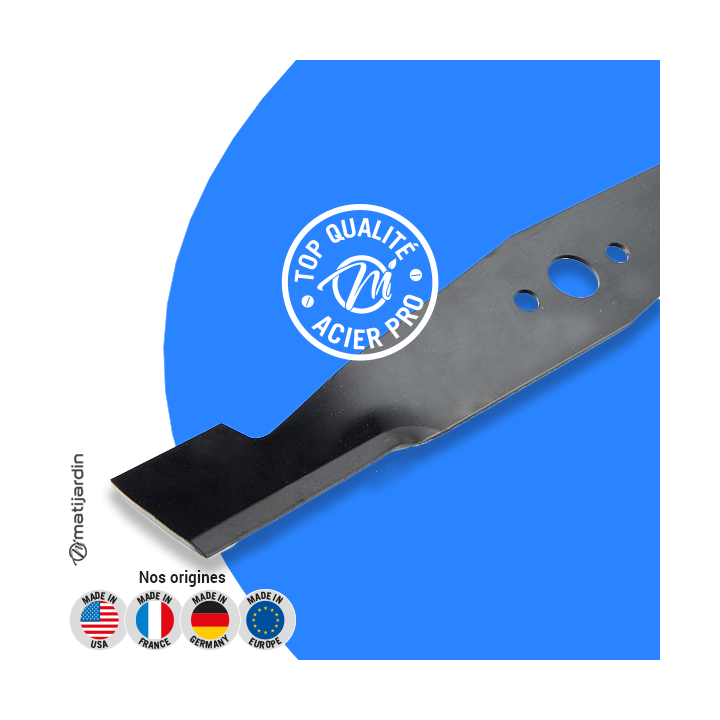 Lame tondeuse pour Castelgarden K350. N° 81004141/0. Coupe 33 cm