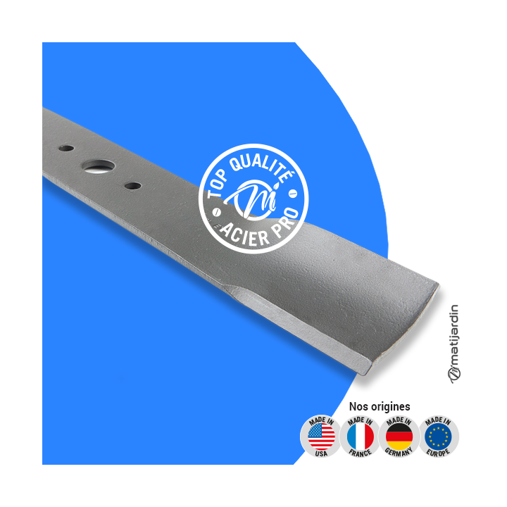 Lame tondeuse pour Castelgarden NG464. N° 81004365/2. Coupe 43,5 cm