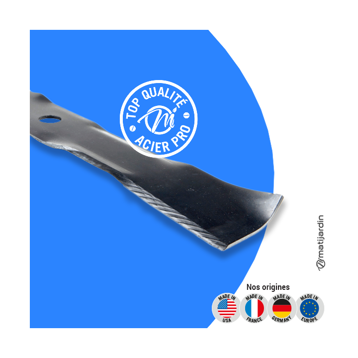 Lame tondeuse pour Murray 38". N° 56250E701. Coupe 49,5 cm