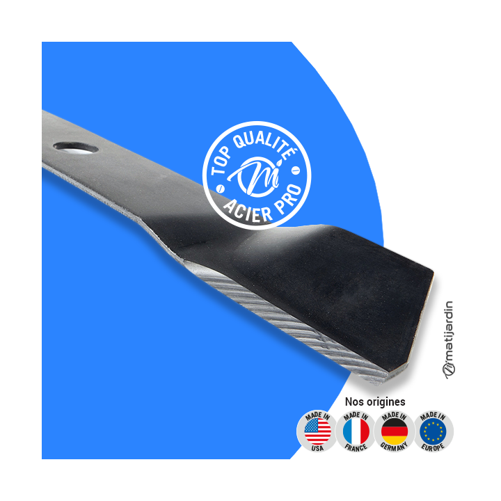 Lame tondeuse pour Murray 38". N° 92003E701. Coupe 49 cm