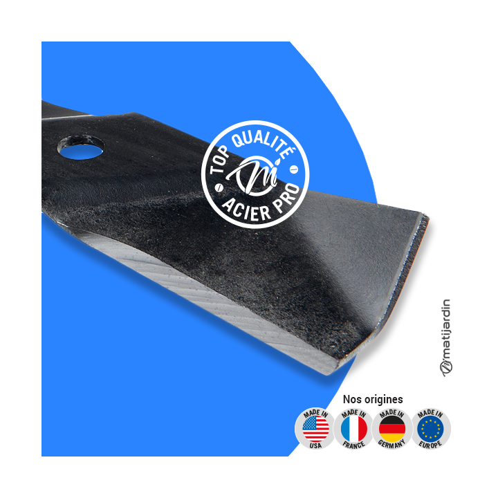 Lame tondeuse pour MTD 931. N° 7420252. Coupe 16 cm