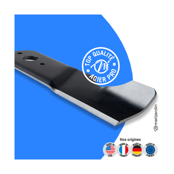 Lame tondeuse pour MTD M510C. N° 742-0495B. Coupe 25 cm