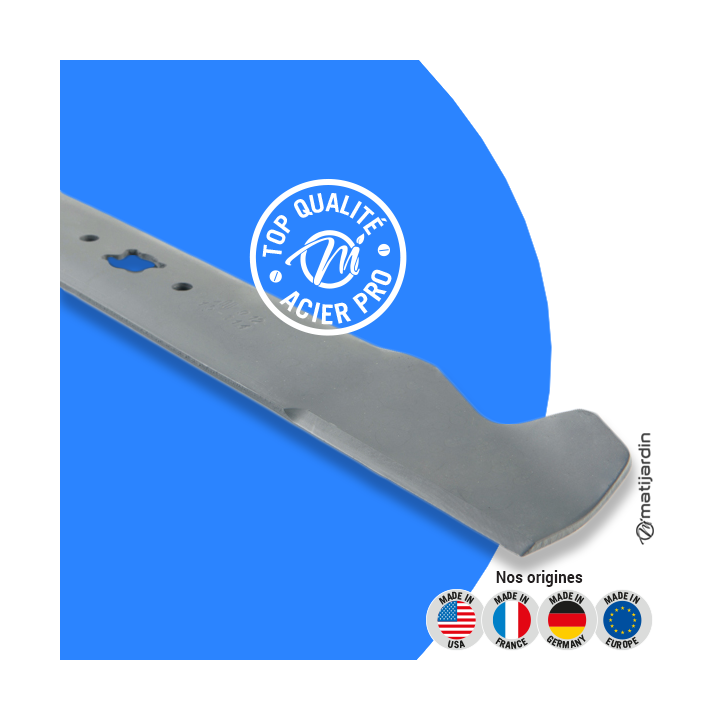 Lame tondeuse pour MTD golf iron. N° 742-0638. Coupe 45,5 cm
