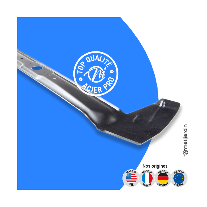 Lame tondeuse pour Etesia Bahia. N° MZ80E. Coupe 80 cm