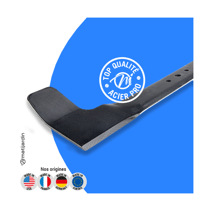 Lame tondeuse pour MTD E145. N° 7420608. Coupe 52 cm