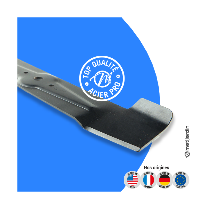 Lame tondeuse pour Mountfield M3. N° M1336. Coupe 46 cm