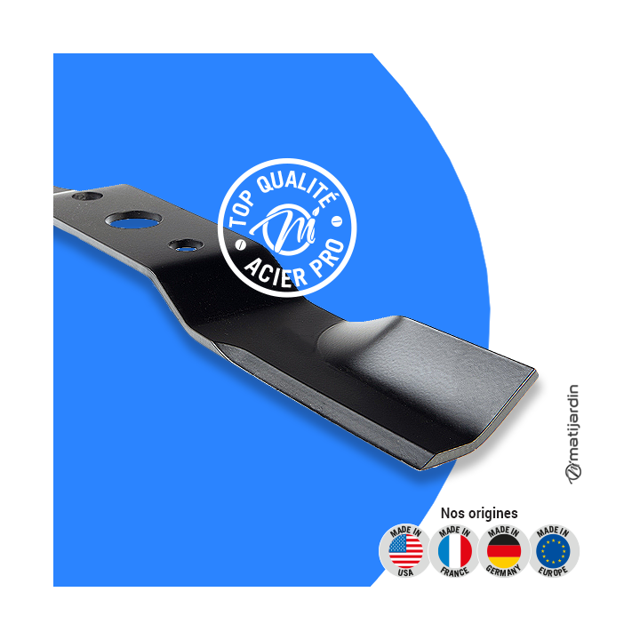 Lame tondeuse pour Kubota 5019. N° 65601-37210. Coupe 46,5 cm