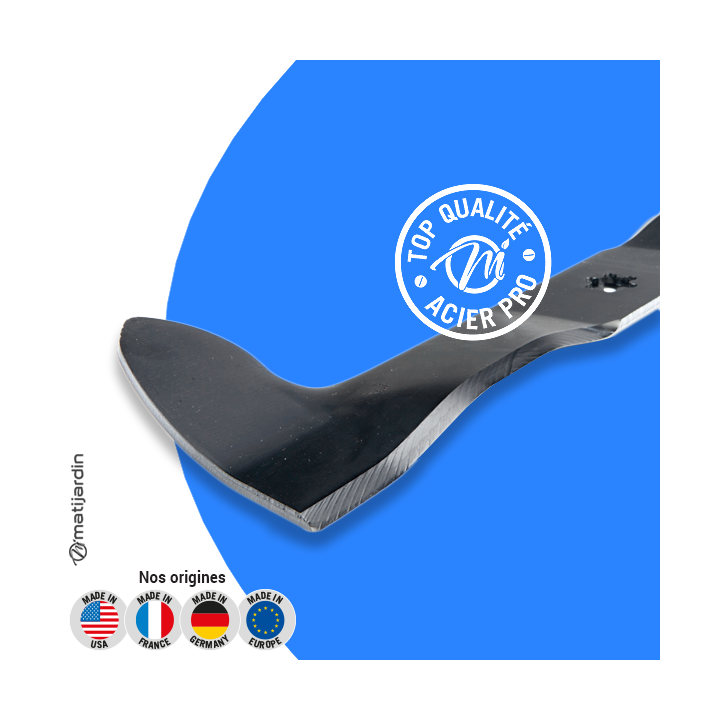 Lame tondeuse pour Jonsered ICT15. N° 532170038. Coupe 46 cm