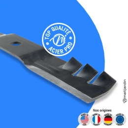 Lame tondeuse pour John Deere JD188. N° M111522. Coupe 42 cm