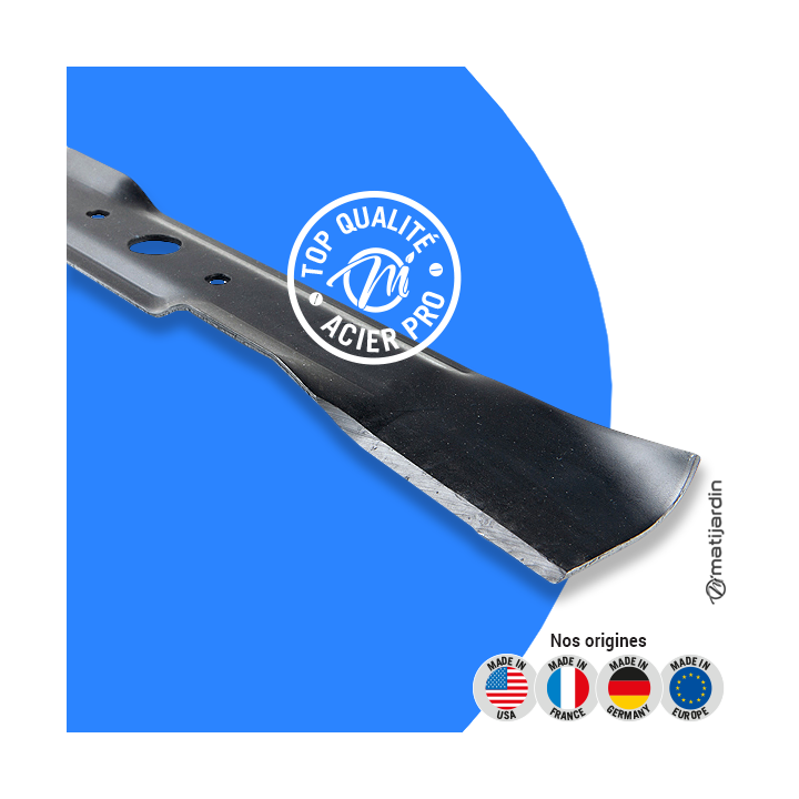 Lame tondeuse pour John Deere GX14SB. N° M125413. Coupe 53 cm